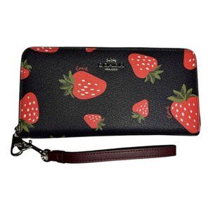 Coach Accordian Zip Phone Wallet Wristlet, SV/Black Multi